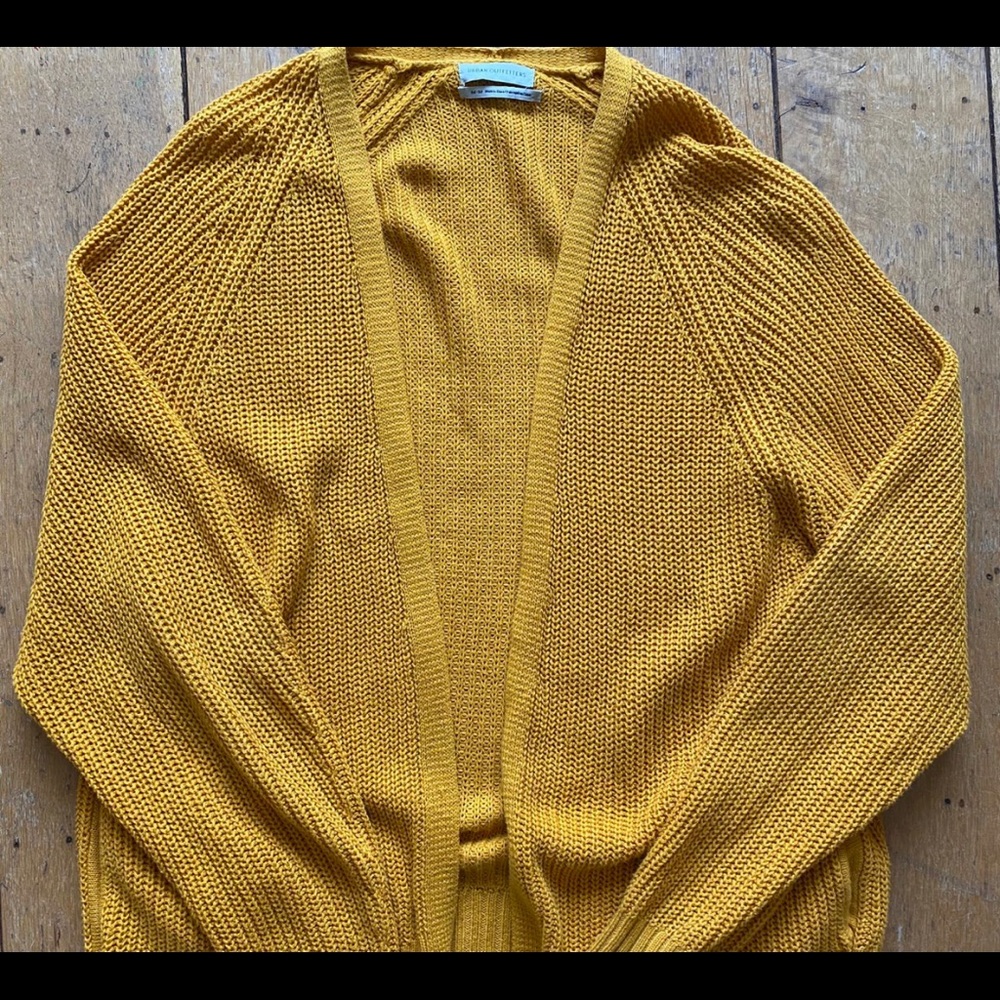 urban outfitters mustard cardigan